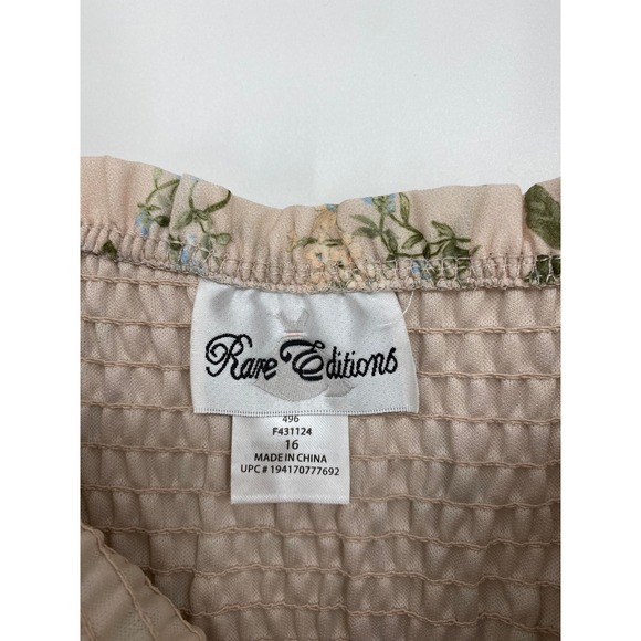 Rare Editions Floral Smocked Tiered Dress - Girls Size 16 NWOT‎ - Picture 3 of 6